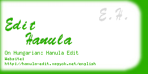 edit hanula business card